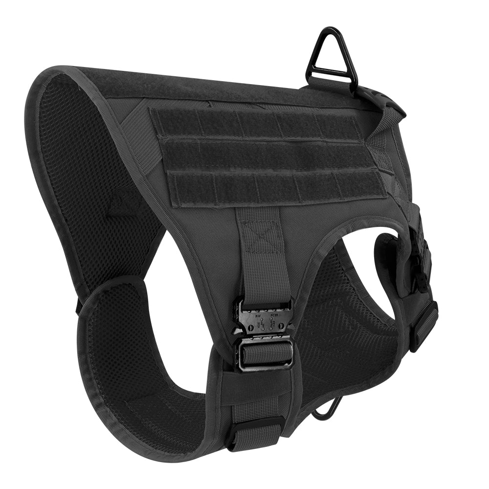 NEW All Metal Team K9 Tactical No-Pull Dog Harness with 4 Metal Buckles & Reinforced Front D-Ring