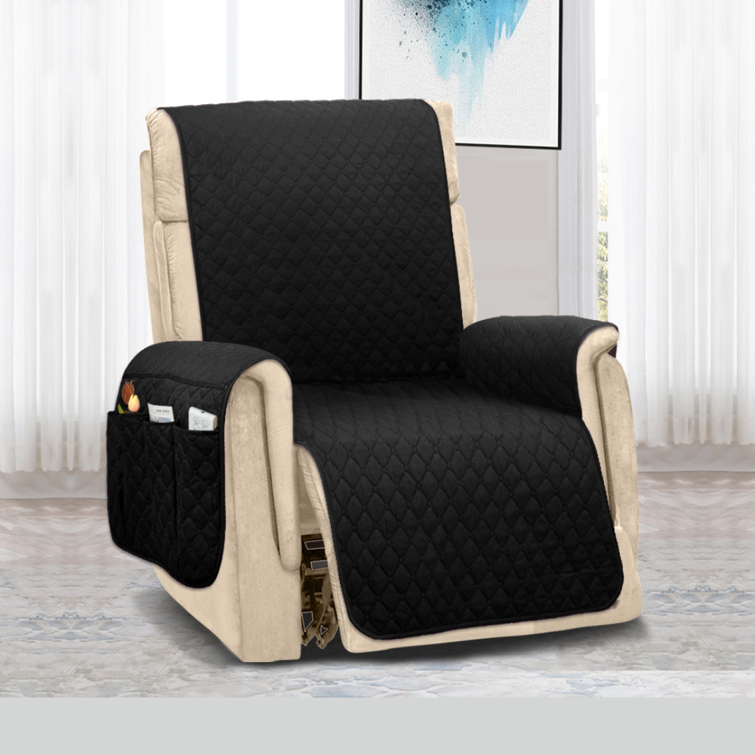 Classic Machine-Washable, Dryer-Safe Furniture Protector Couch Cover With Side Pockets & Back Straps (+2-In-1 Reversible Colors!)