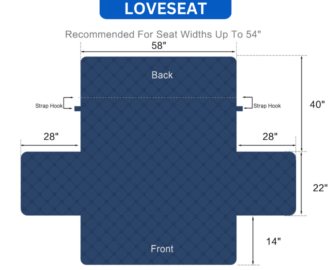 Classic Machine-Washable, Dryer-Safe Furniture Protector Couch Cover With Side Pockets & Back Straps (+2-In-1 Reversible Colors!)