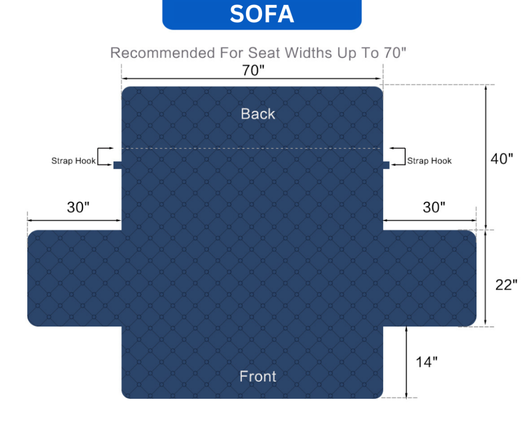 Classic Machine-Washable, Dryer-Safe Furniture Protector Couch Cover With Side Pockets & Back Straps (+2-In-1 Reversible Colors!)