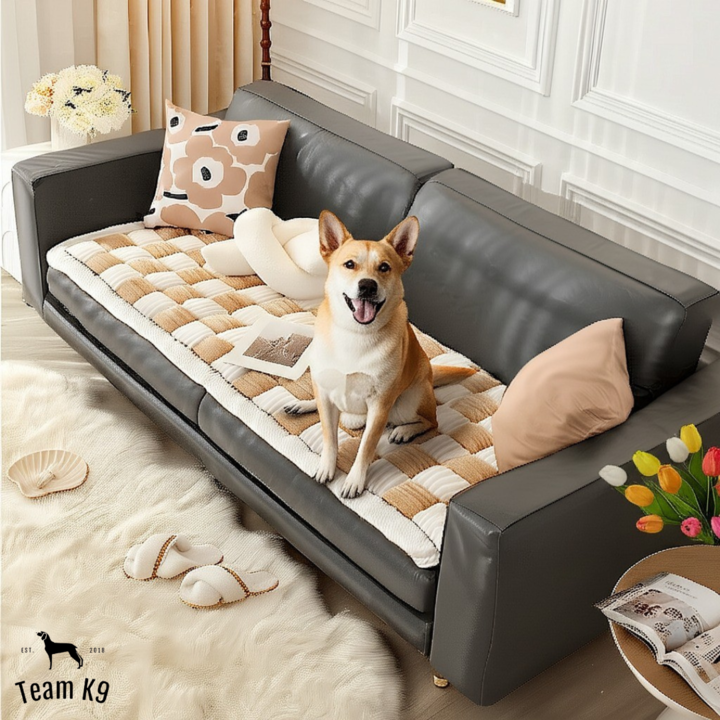 NEW 2-in-1 Furniture Protector & Dog Bed Couch Cover with Thick Orthopedic Padding, Non-Slip Grip, Scratch-Resistant Surface & Machine-Washable Fabric