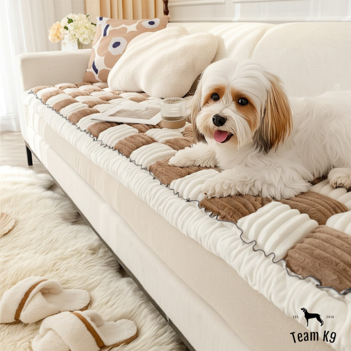 NEW 2-in-1 Furniture Protector & Dog Bed Couch Cover with Thick Orthopedic Padding, Non-Slip Grip, Scratch-Resistant Surface & Machine-Washable Fabric