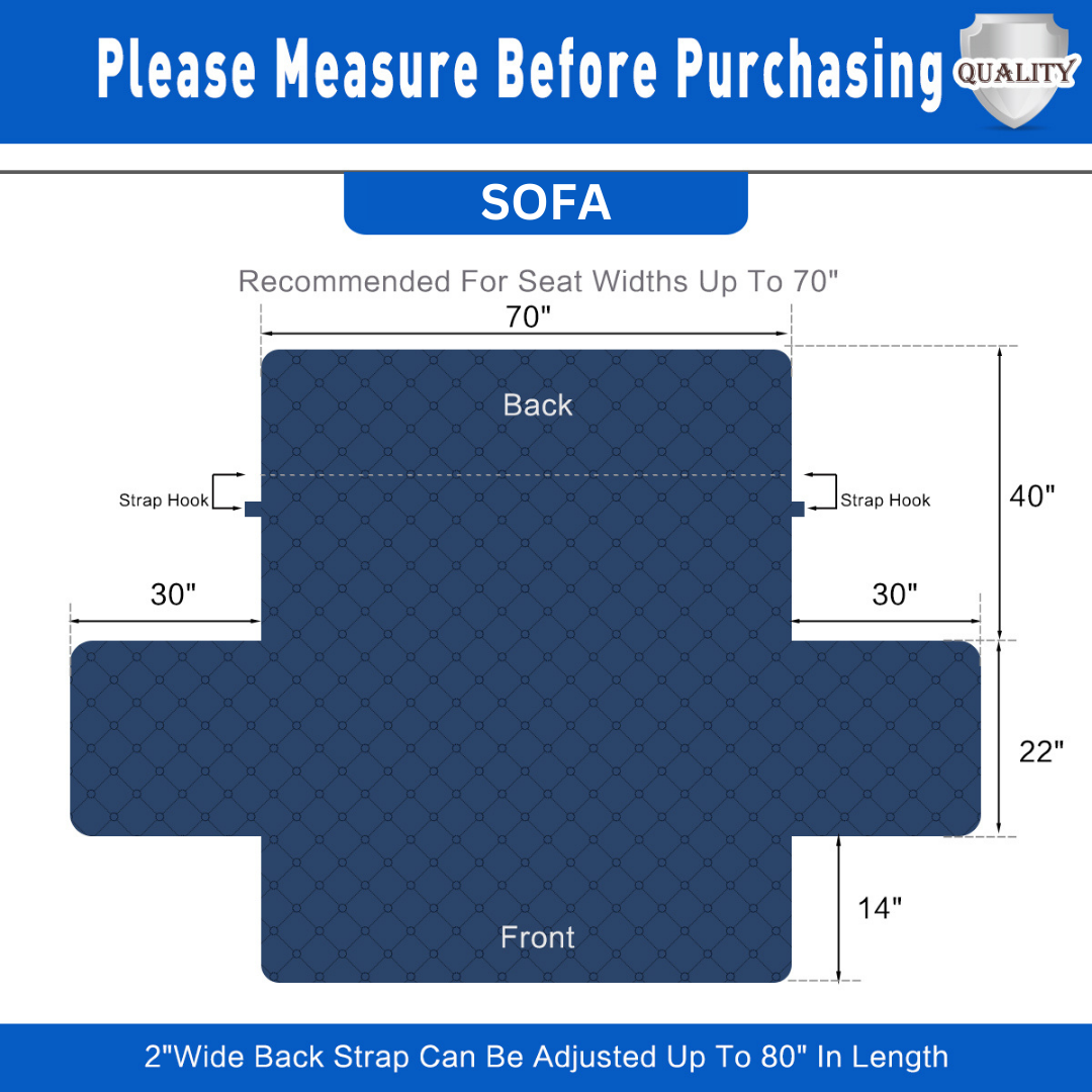 NEW Machine-Washable, Dryer-Safe Furniture Protector Couch Cover With Side Pockets & Back Straps (+2-In-1 Reversible Colors!)