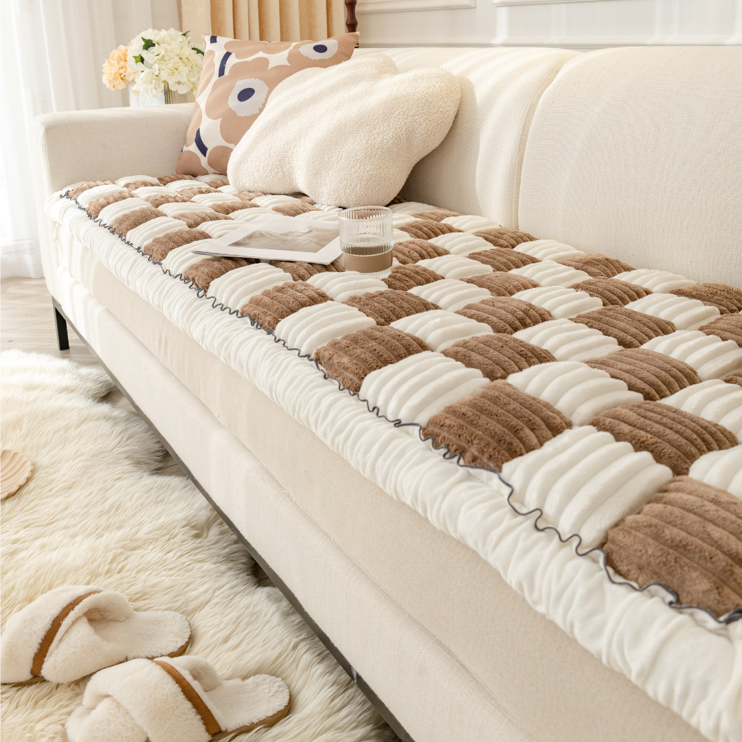 NEW 2-in-1 Furniture Protector & Dog Bed Couch Cover with Thick Orthopedic Padding, Non-Slip Grip, Scratch-Resistant Surface & Machine-Washable Fabric