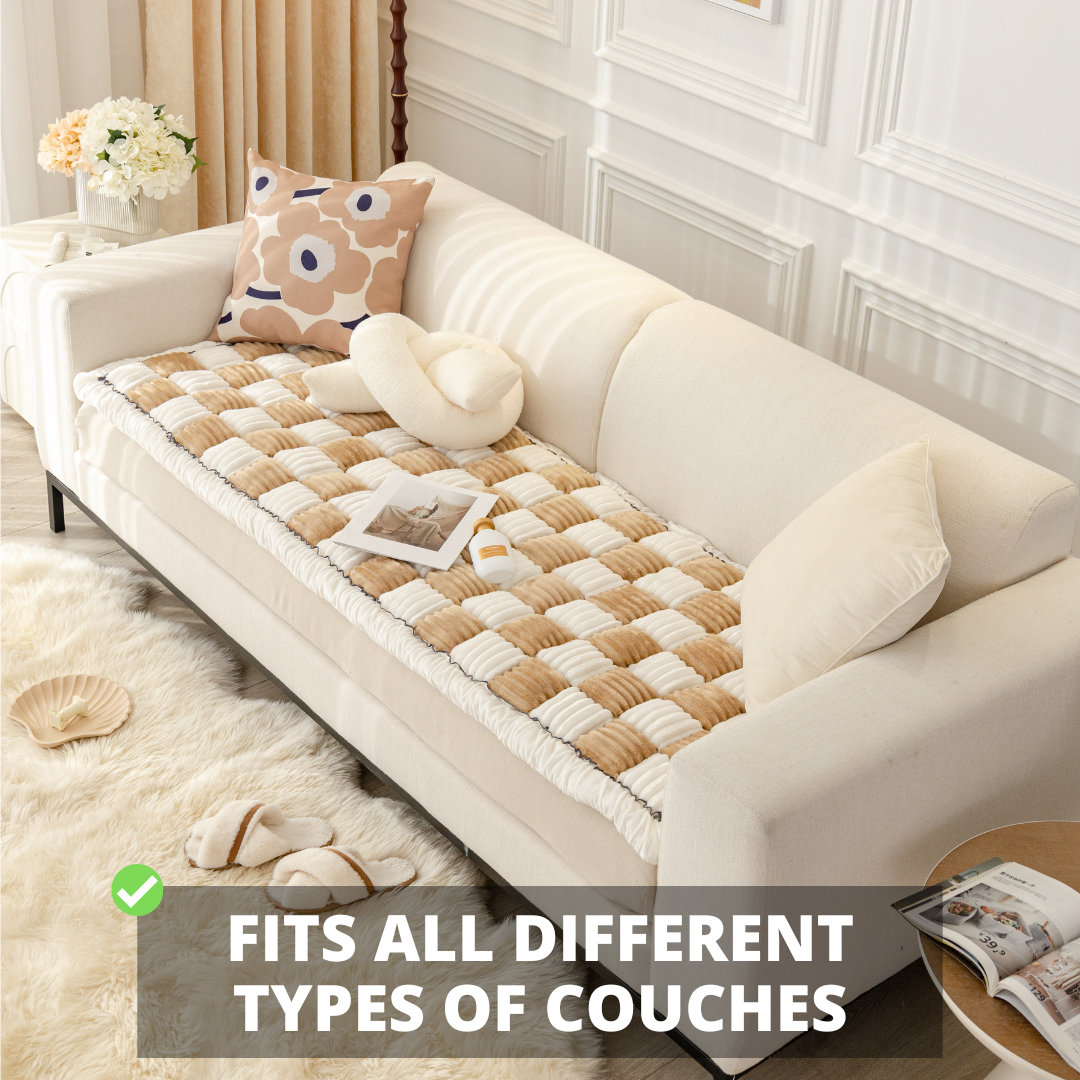 NEW 2-in-1 Furniture Protector & Dog Bed Couch Cover with Thick Orthopedic Padding, Non-Slip Grip, Scratch-Resistant Surface & Machine-Washable Fabric