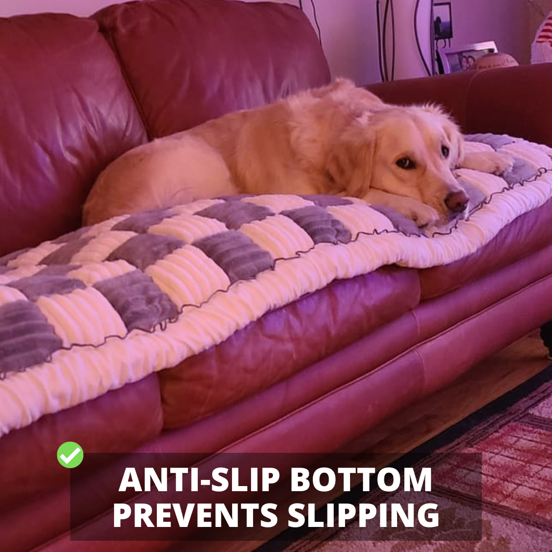 NEW 2-in-1 Furniture Protector & Dog Bed Couch Cover with Thick Orthopedic Padding, Non-Slip Grip, Scratch-Resistant Surface & Machine-Washable Fabric
