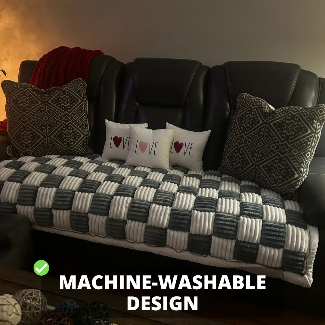 NEW 2-in-1 Furniture Protector & Dog Bed Couch Cover with Thick Orthopedic Padding, Non-Slip Grip, Scratch-Resistant Surface & Machine-Washable Fabric