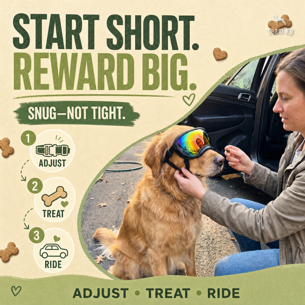 TK9 Swipe Story tk9-pdp-swipe-story-20260716 | dog-goggles | 03 | Start short, reward big