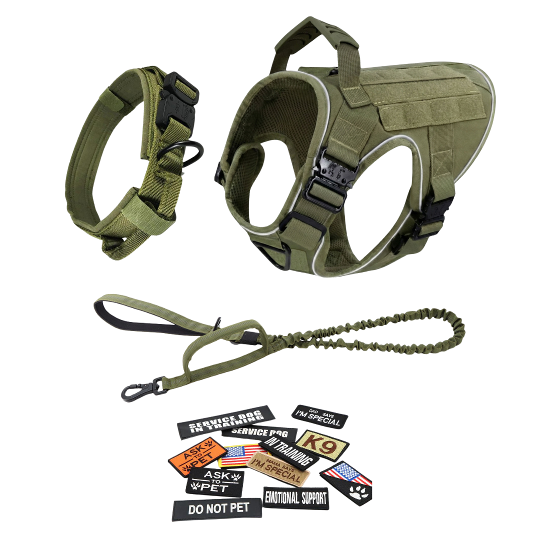 Team K9® Tactical No-Pull Dog Harness (4 Metal Buckles)