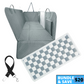 NEW Waterproof Hard Bottom Car & Truck Seat Foldable Hammock Cover With Storage Pockets, Side Flaps, Headrest Straps, Seat Anchors, & Mesh Window (+FREE SAFETY BELT!)