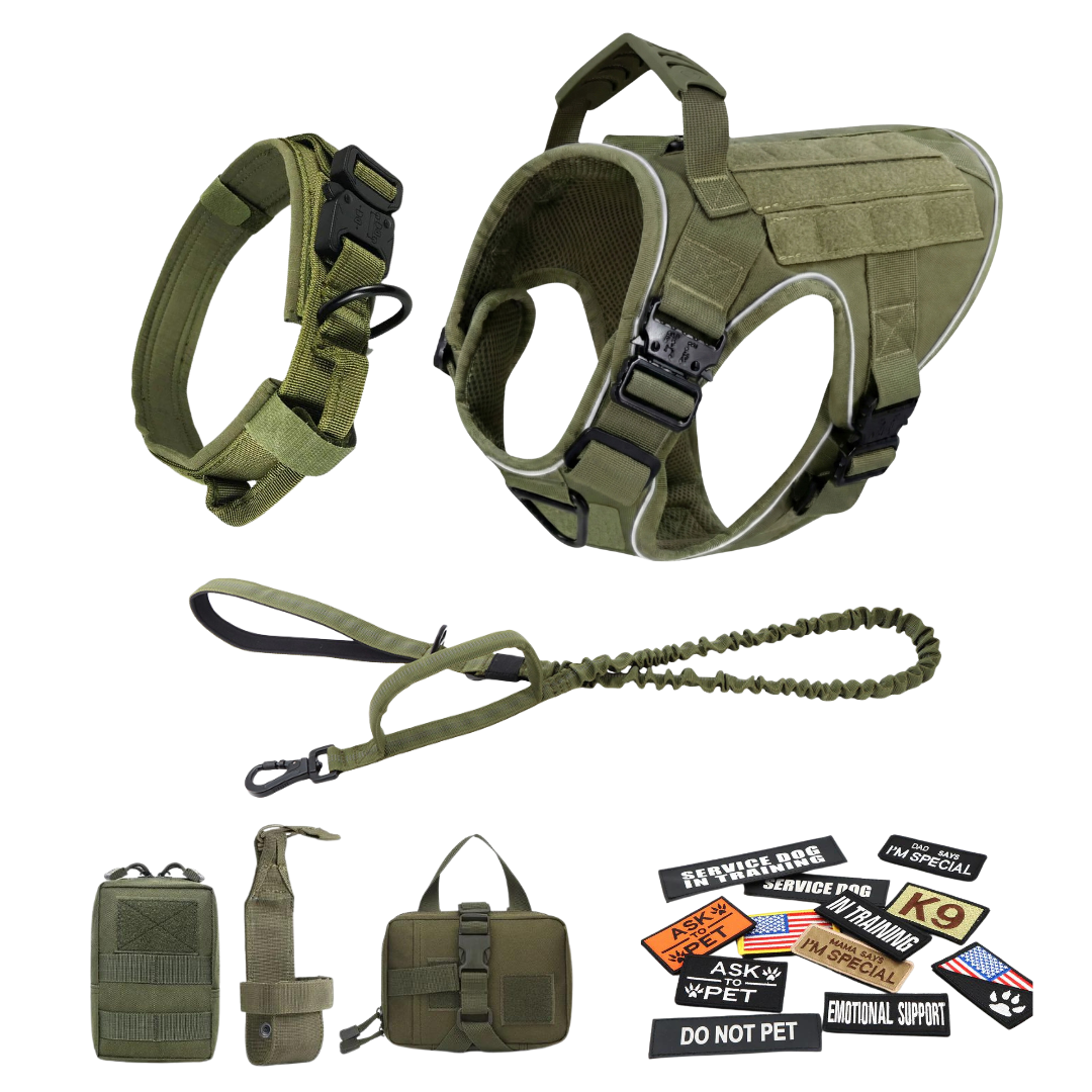 Team K9® Tactical No-Pull Dog Harness (4 Metal Buckles)