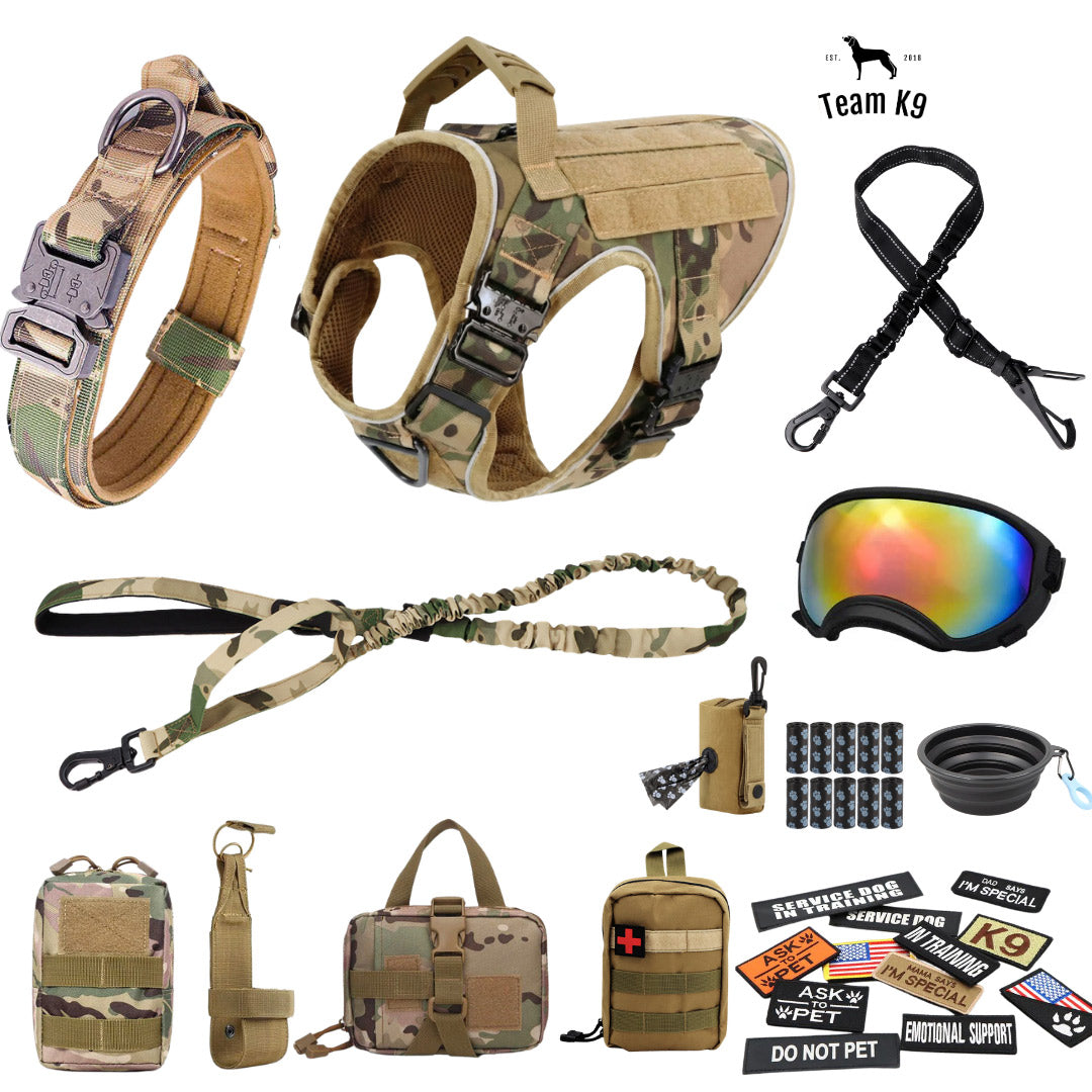 Team K9® Tactical No-Pull Dog Harness (4 Metal Buckles)