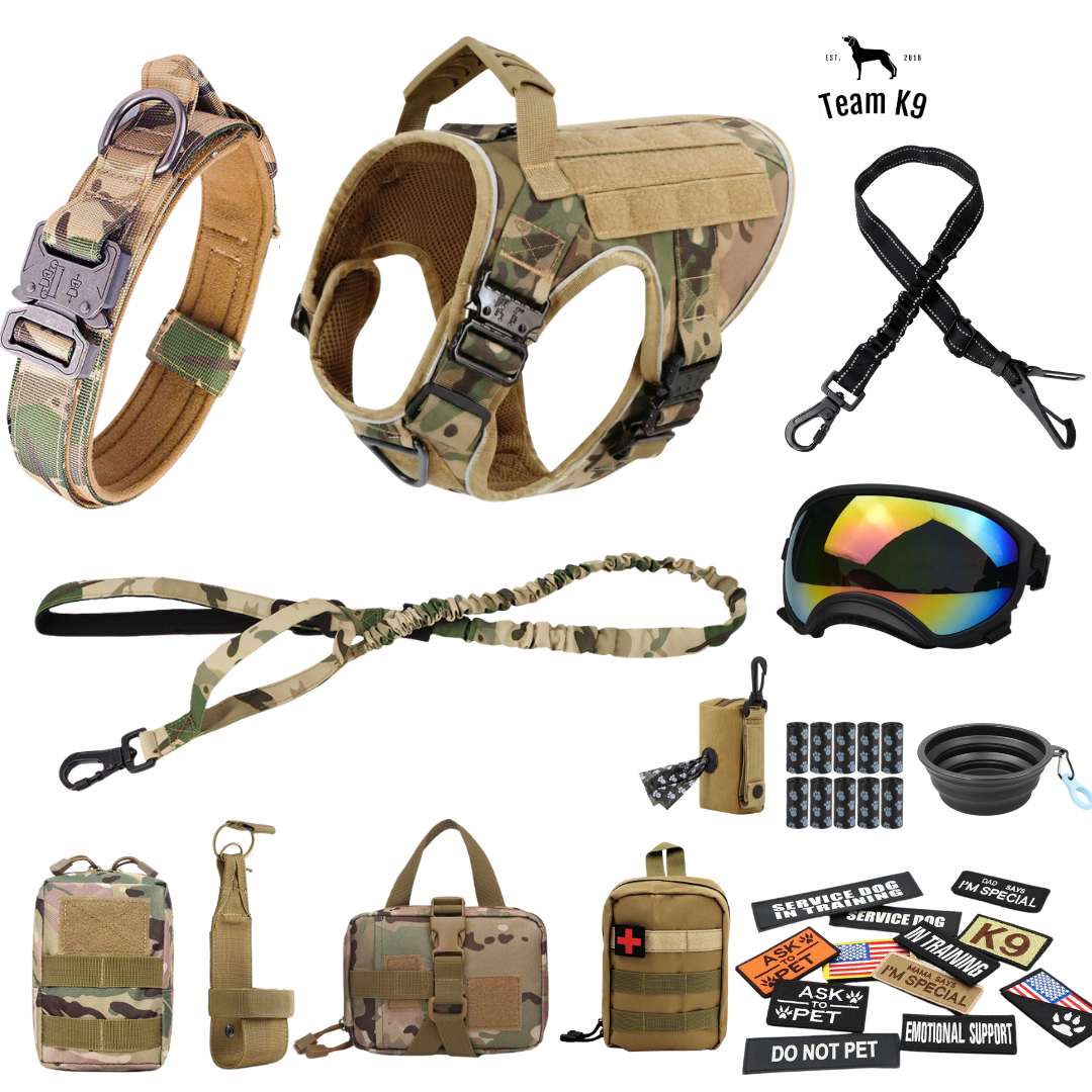 Team K9® Tactical No-Pull Dog Harness (4 Metal Buckles)