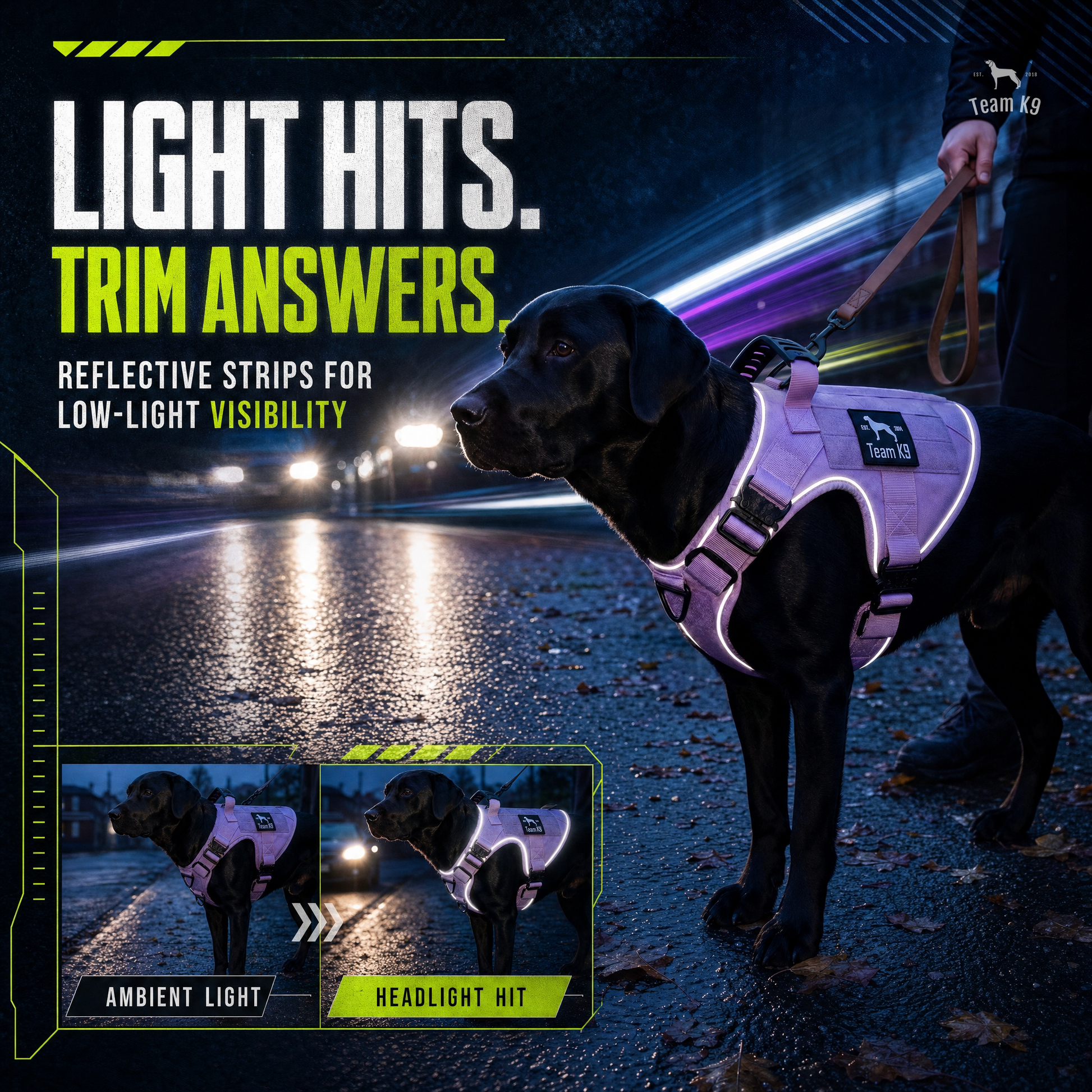 TK9 Swipe Story tk9-pdp-swipe-story-20260716 | all-metal-tactical-harness | 05 | Light hits, trim answers