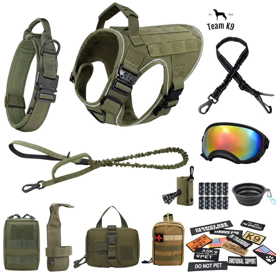Team K9® Tactical No-Pull Dog Harness (4 Metal Buckles)