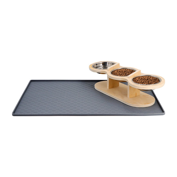 Non-Slip Dog Feeder Mat with Raised Edges