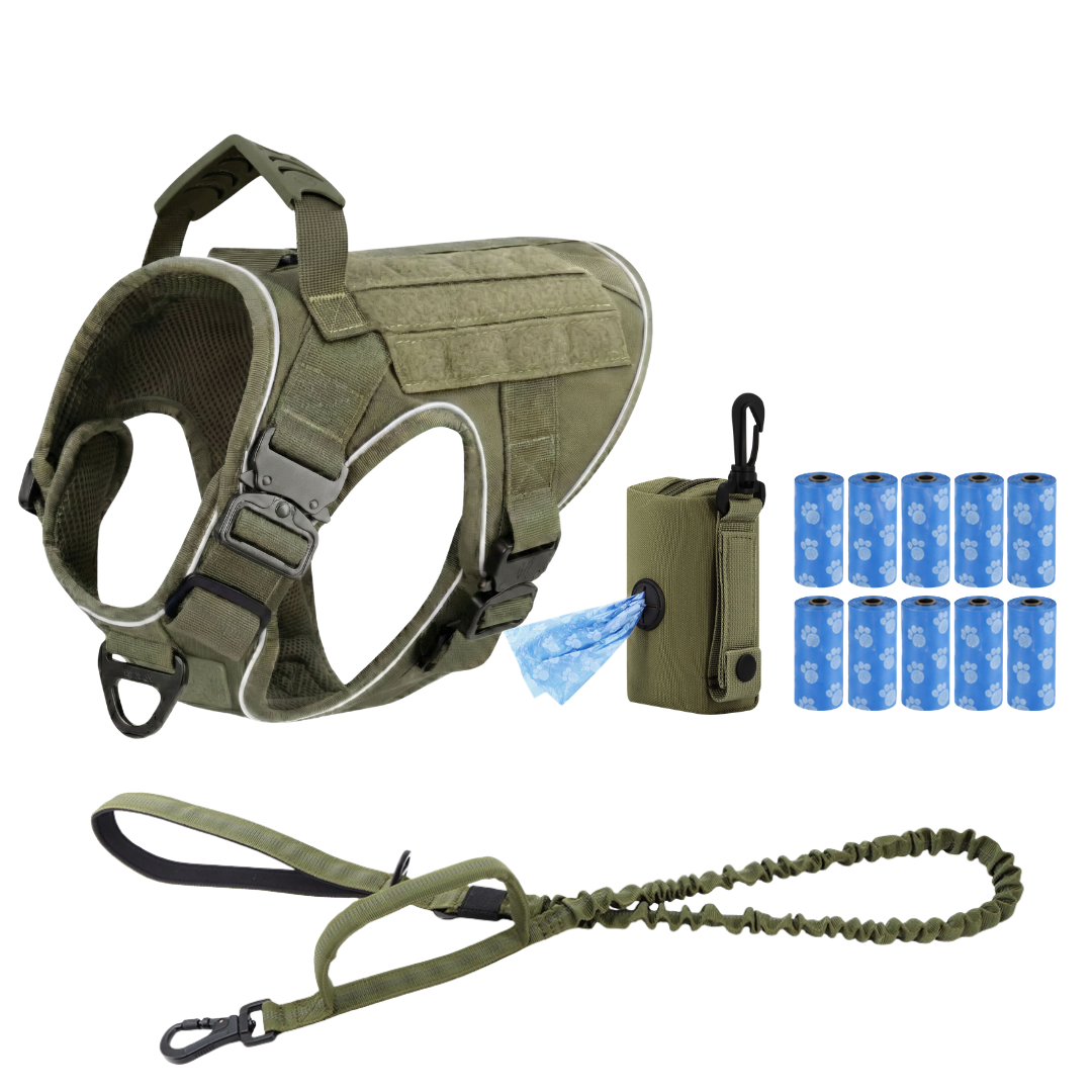 Team K9® Tactical No-Pull Dog Harness (4 Metal Buckles)