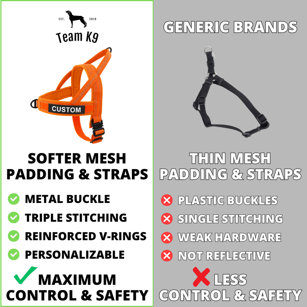 NEW Team K9® Lightweight Personalized No Pull Dog Harness