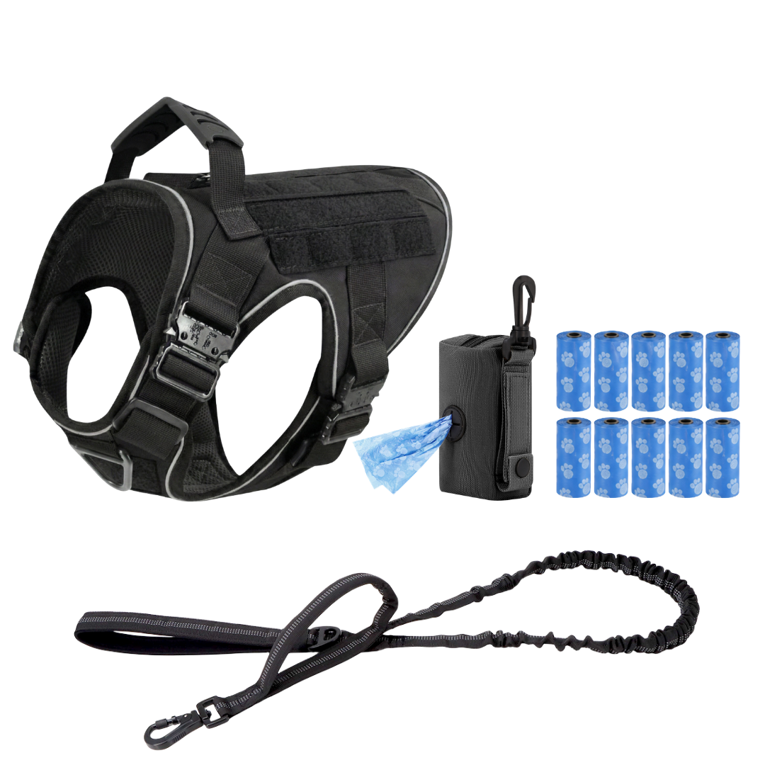 Team K9® Tactical No-Pull Dog Harness (4 Metal Buckles)