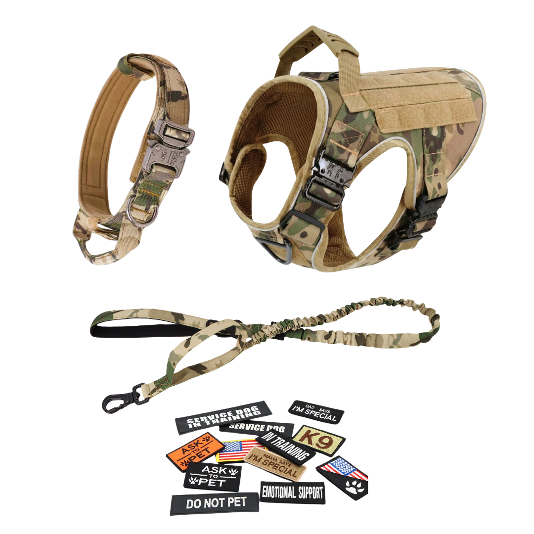 Team K9® Tactical No-Pull Dog Harness (4 Metal Buckles)