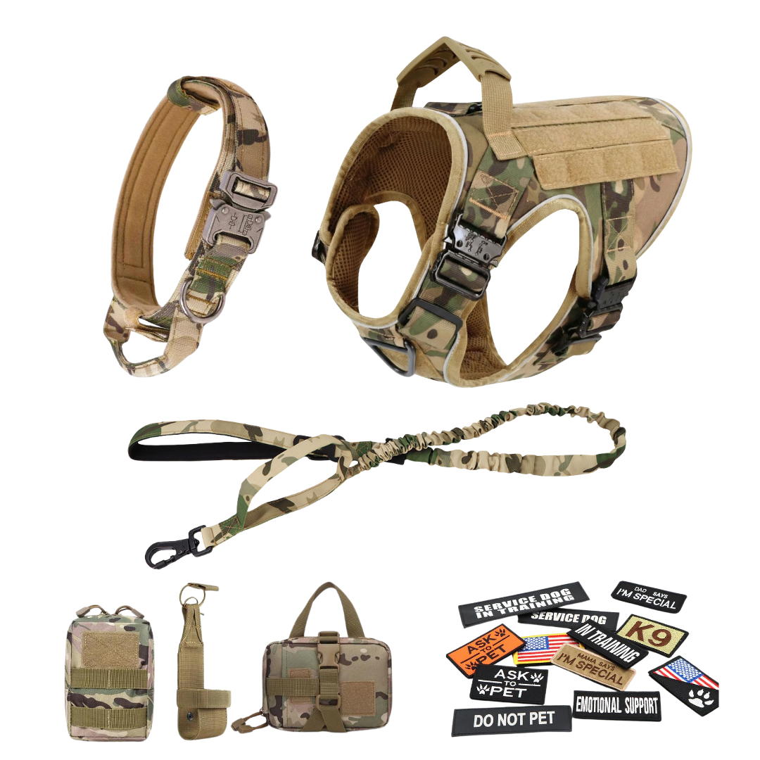 Team K9® Tactical No-Pull Dog Harness (4 Metal Buckles)