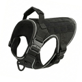 NEW Upgraded Tactical No-Pull Team K9® Dog Harness with 4 Quick-Release Metal Buckles, Reinforced Front & Back V-Rings, Hook & Loop Panels, Adjustable Straps, Reflective Strips, & Top Handle