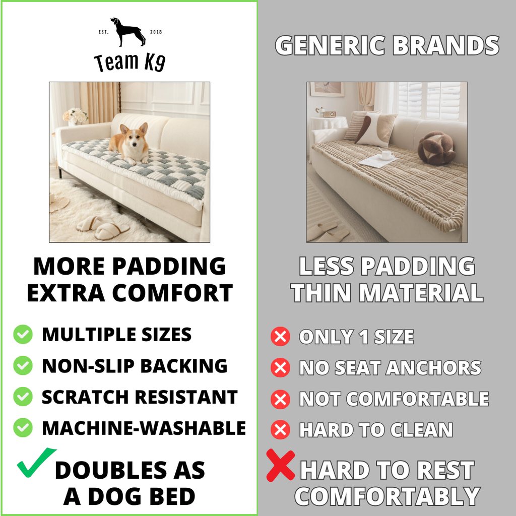 NEW 2-in-1 Furniture Protector & Dog Bed Couch Cover with Thick Orthopedic Padding, Non-Slip Grip, Scratch-Resistant Surface & Machine-Washable Fabric