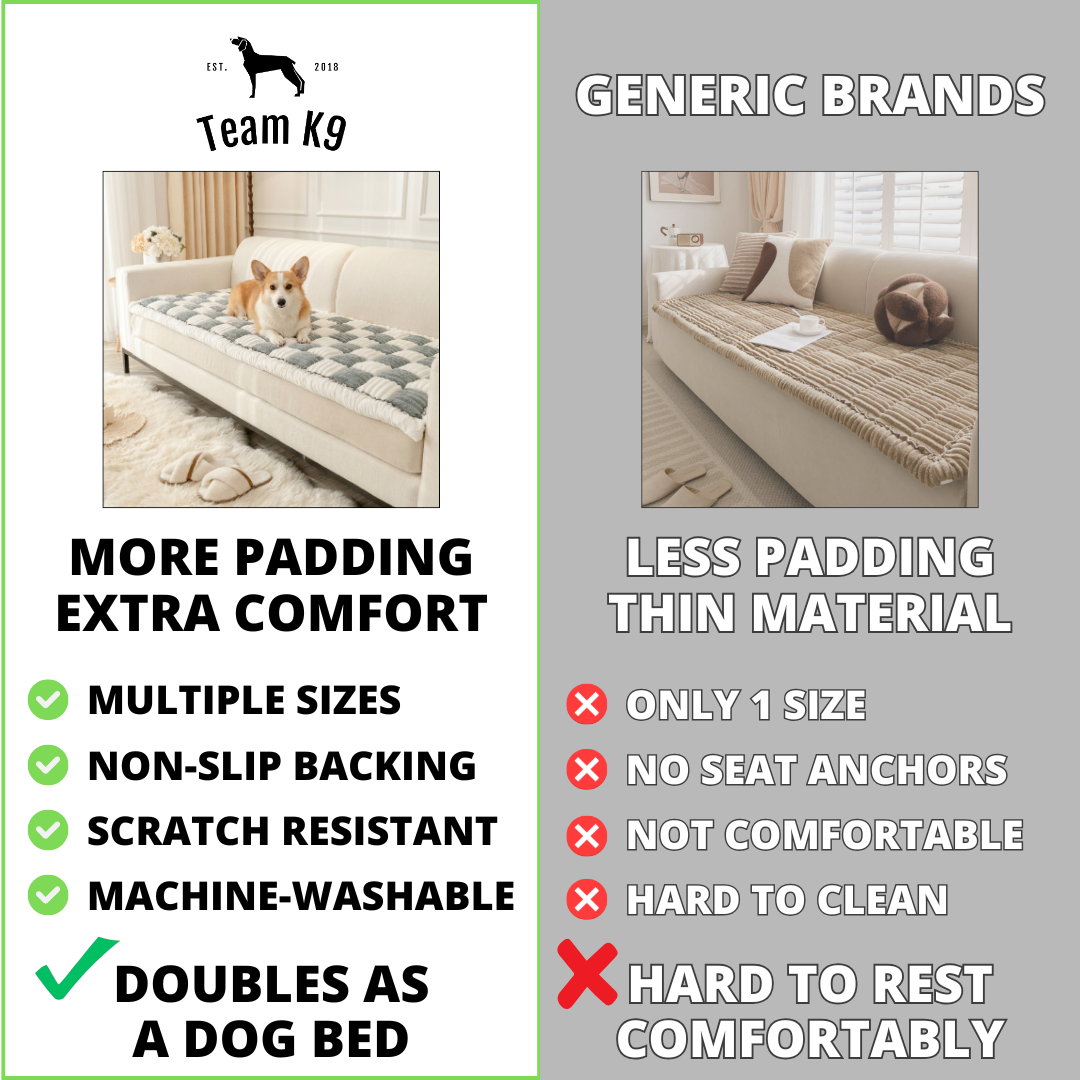 NEW 2-in-1 Furniture Protector & Dog Bed Couch Cover with Thick Orthopedic Padding, Non-Slip Grip, Scratch-Resistant Surface & Machine-Washable Fabric