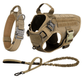 Classic Heavy-Duty Tactical No-Pull Team K9™ Dog Harness With Front & Back D-Rings, Quick-Release Metal-Buckles, Hook & Loop Panels, & Top Handle