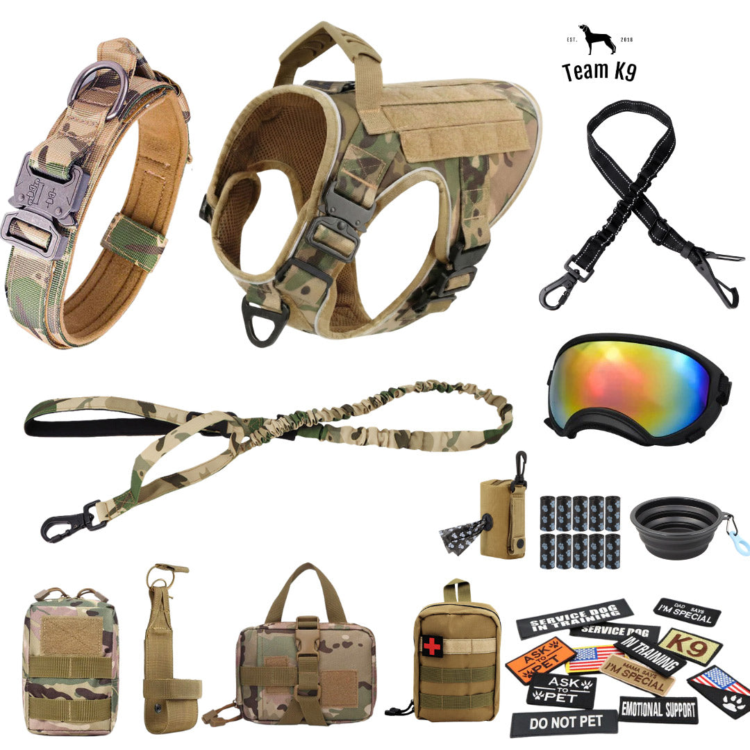 Team K9® Tactical No-Pull Dog Harness (4 Metal Buckles)