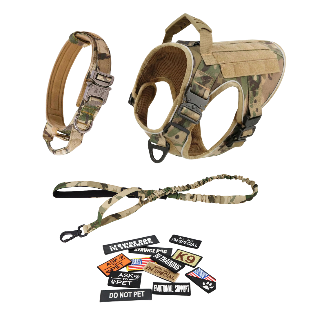 Team K9® Tactical No-Pull Dog Harness (4 Metal Buckles)
