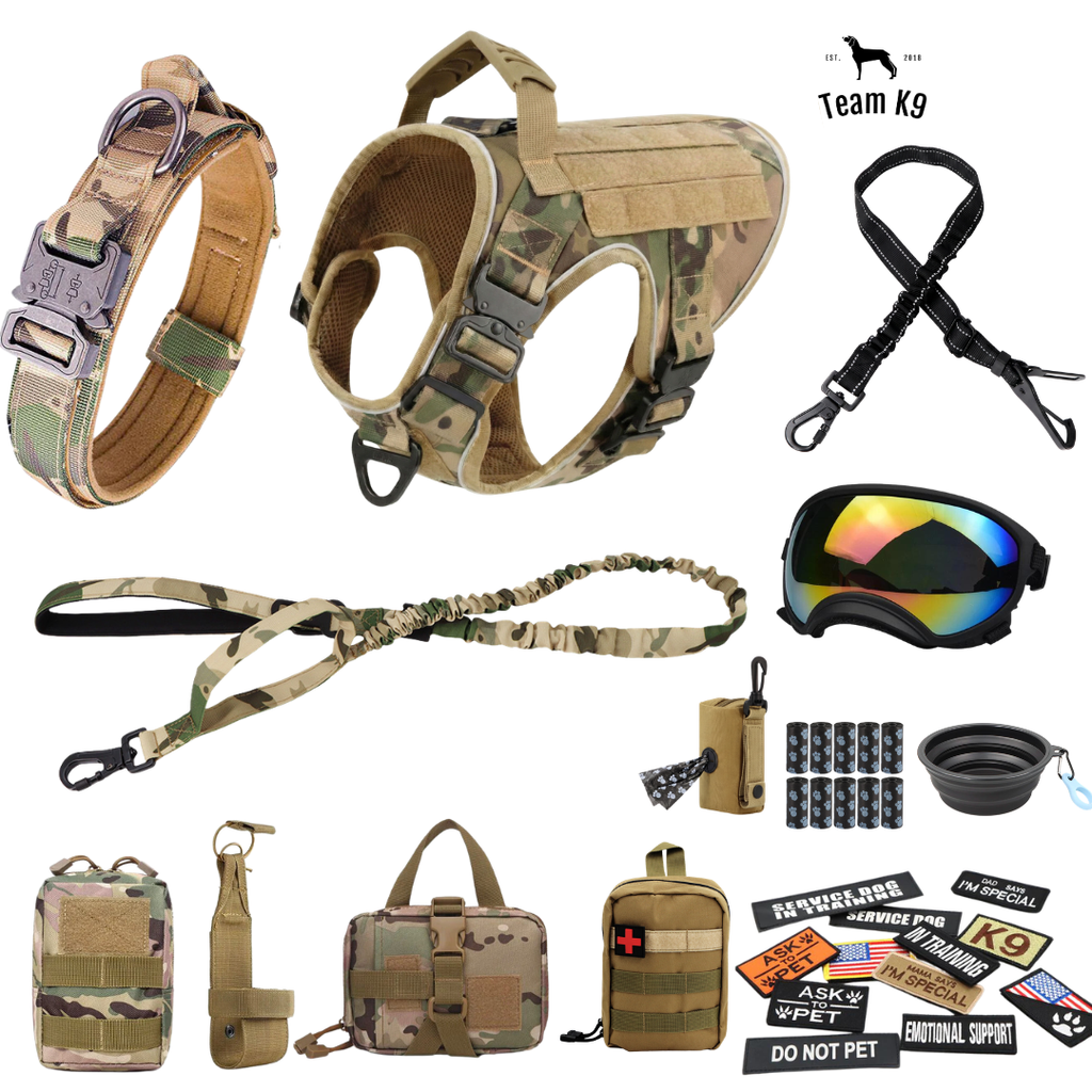 Team K9® Tactical No-Pull Dog Harness (4 Metal Buckles)