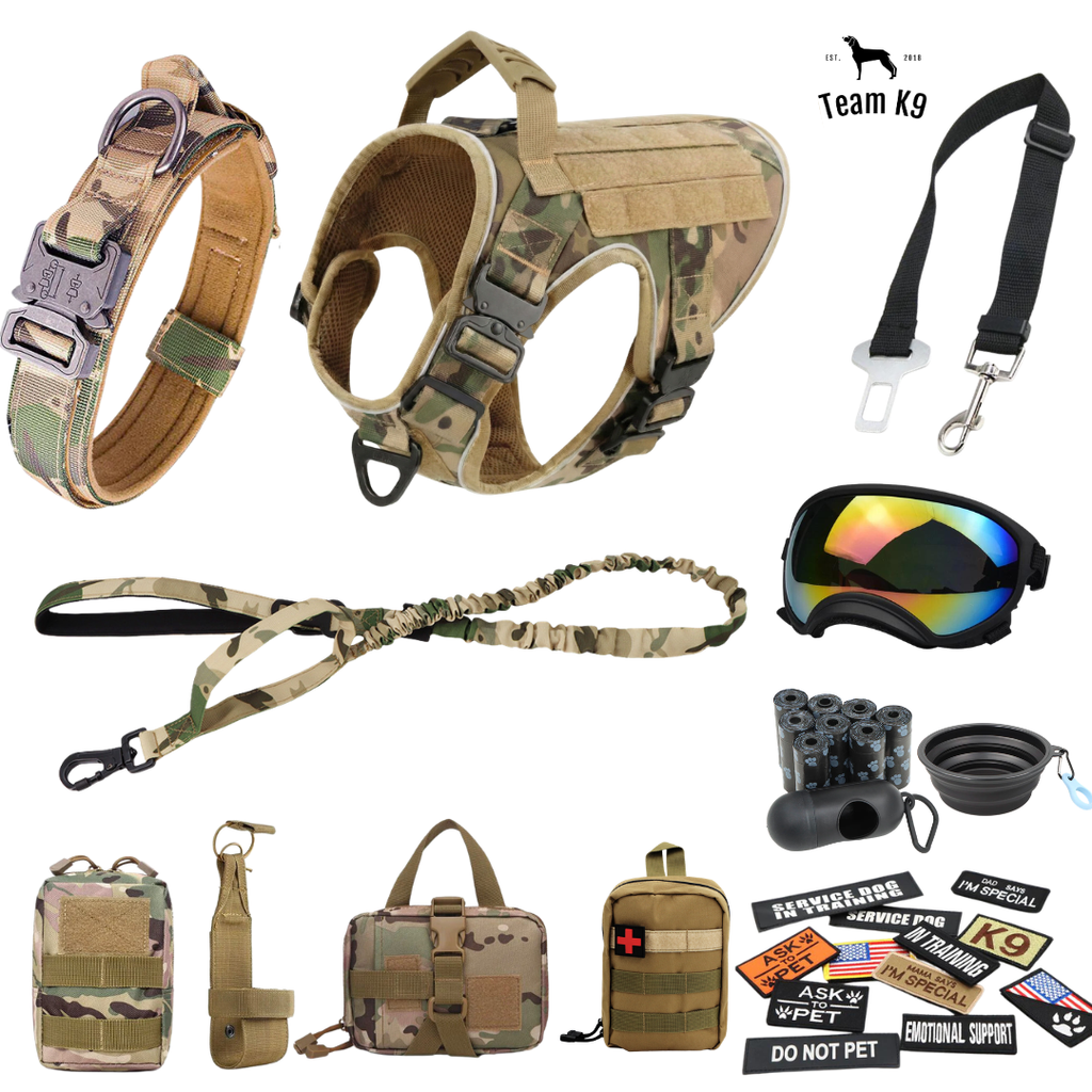 Team K9® Tactical No-Pull Dog Harness (4 Metal Buckles)
