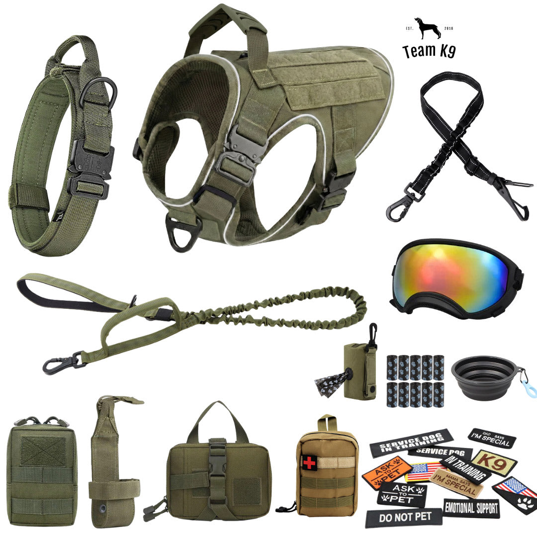 Team K9® Tactical No-Pull Dog Harness (4 Metal Buckles)
