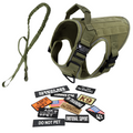 NEW Upgraded Tactical No-Pull Team K9™ Dog Harness with 4 Quick-Release Metal Buckles, Reinforced Front & Back D-Rings, Hook & Loop Panels, Adjustable Straps, Reflective Strips, & Top Handle