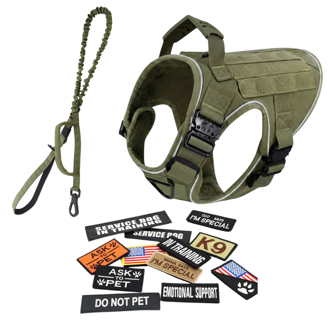 Team K9® Tactical No-Pull Dog Harness (4 Metal Buckles)