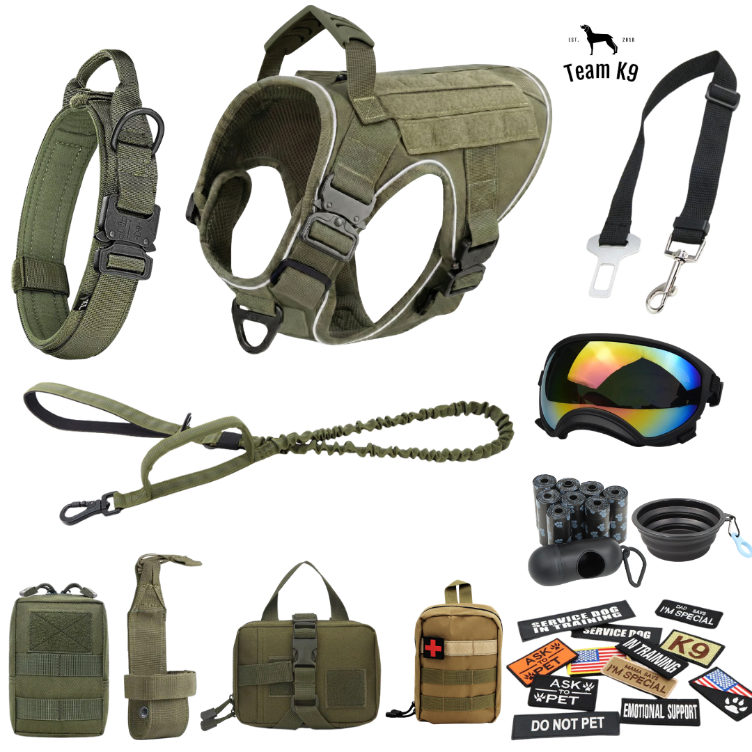 Team K9® Tactical No-Pull Dog Harness (4 Metal Buckles)