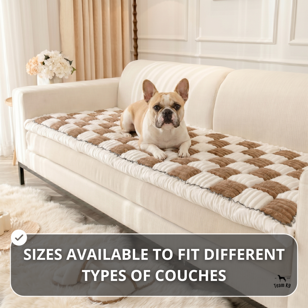 NEW 2-in-1 Furniture Protector & Dog Bed Couch Cover with Thick Orthopedic Padding, Non-Slip Grip, Scratch-Resistant Surface & Machine-Washable Fabric