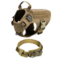 Classic Heavy-Duty Tactical No-Pull Team K9™ Dog Harness With Front & Back D-Rings, Quick-Release Metal-Buckles, Hook & Loop Panels, & Top Handle