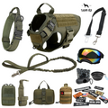 Classic Heavy-Duty Tactical No-Pull Team K9™ Dog Harness With Front & Back D-Rings, Quick-Release Metal-Buckles, Hook & Loop Panels, & Top Handle