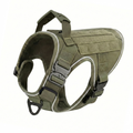 NEW Upgraded Tactical No-Pull Team K9® Dog Harness with 4 Quick-Release Metal Buckles, Reinforced Front & Back V-Rings, Hook & Loop Panels, Adjustable Straps, Reflective Strips, & Top Handle