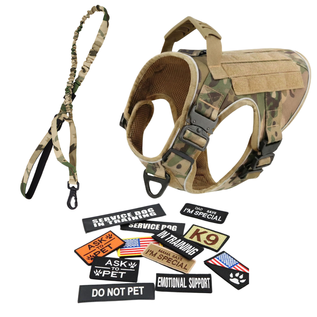 Team K9® Tactical No-Pull Dog Harness (4 Metal Buckles)