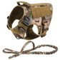 NEW Upgraded Heavy-Duty Tactical No-Pull Team K9™ Dog Harness With Front & Back D-Rings, Quick-Release Metal-Buckles, Hook & Loop Panels, & Top Handle