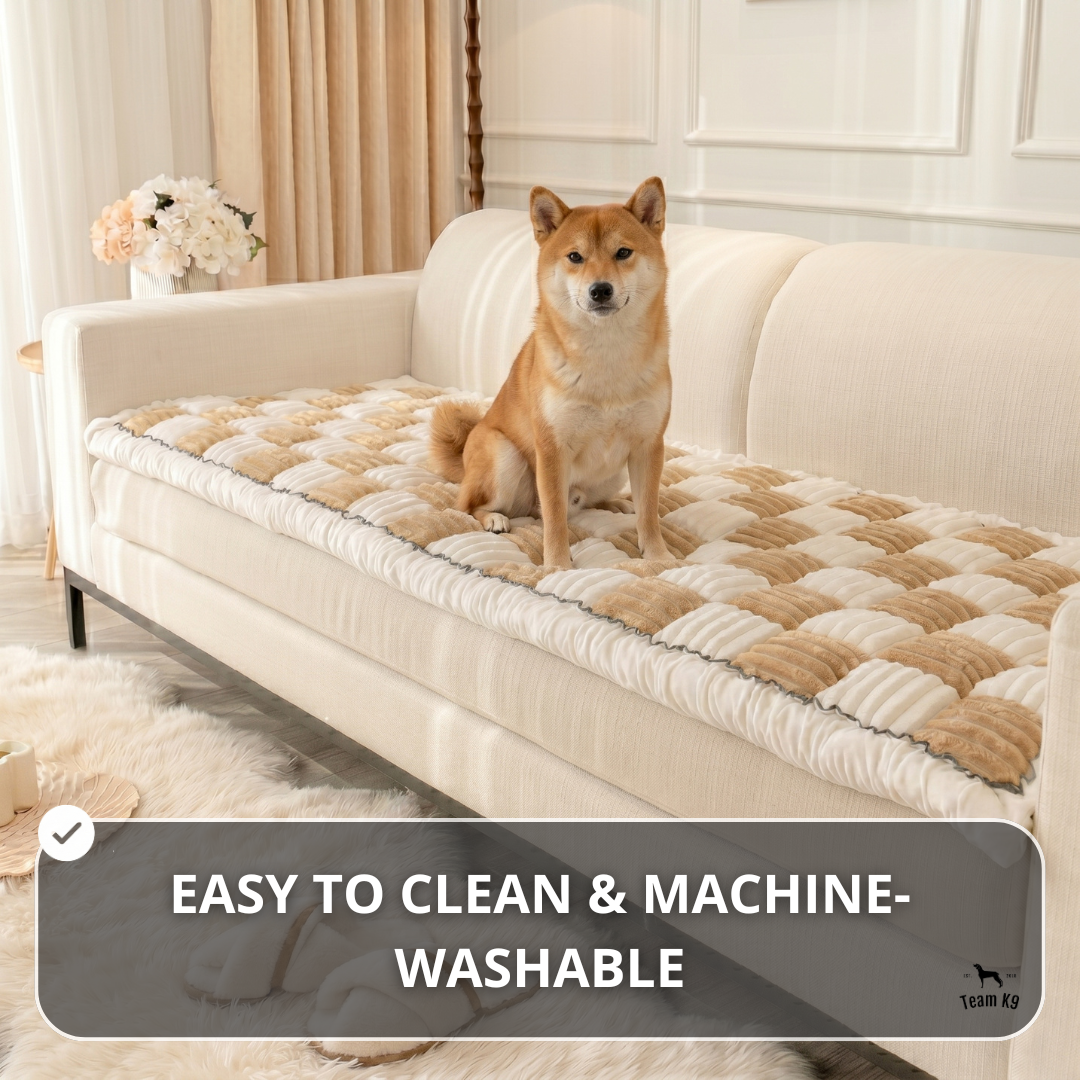NEW 2-in-1 Furniture Protector & Dog Bed Couch Cover with Thick Orthopedic Padding, Non-Slip Grip, Scratch-Resistant Surface & Machine-Washable Fabric