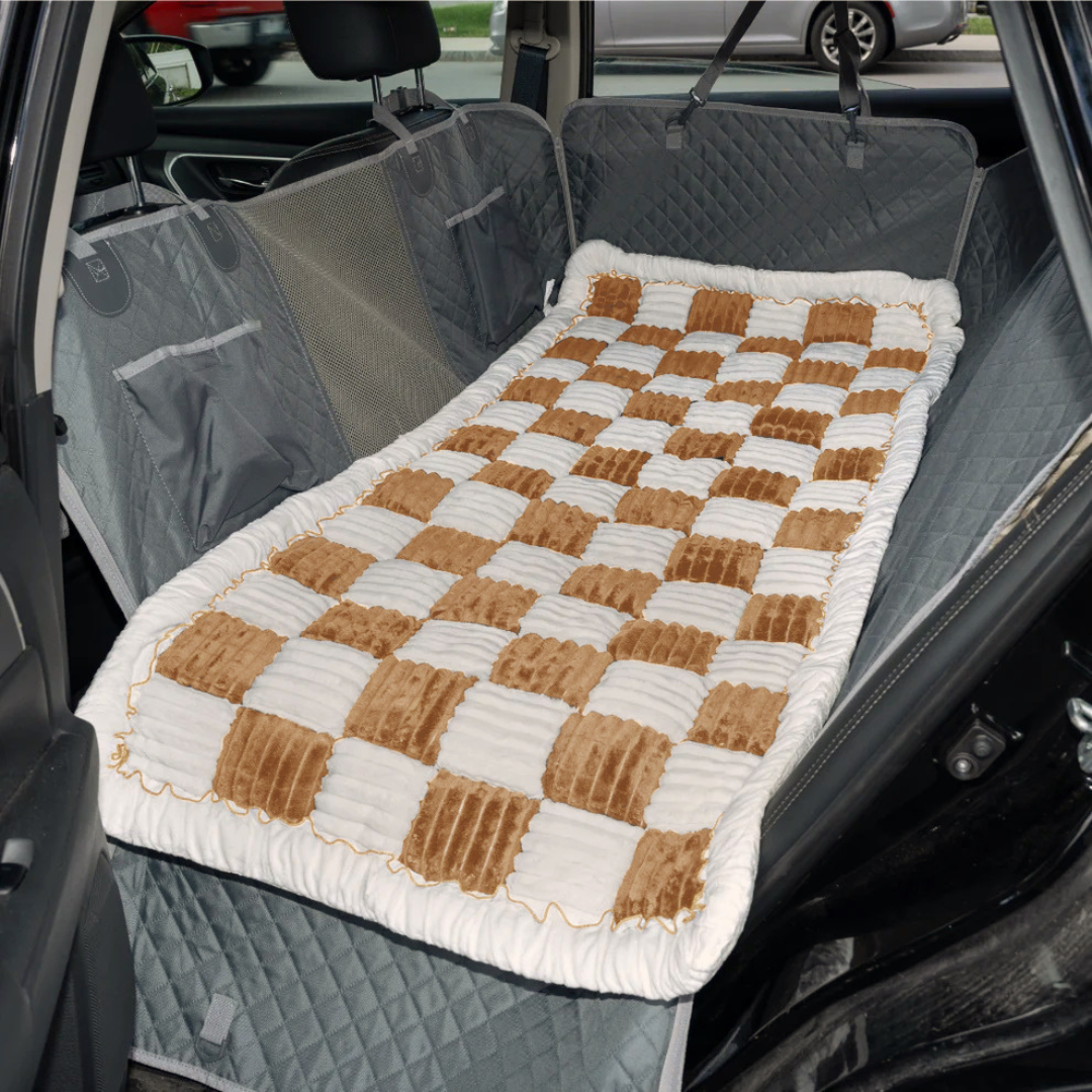 NEW Waterproof Hard Bottom Car & Truck Seat Foldable Hammock Cover (BEIGE - Available 10/20 at 12pm EST)