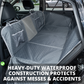 NEW Waterproof Hard Bottom Car & Truck Seat Foldable Hammock Cover With Storage Pockets, Side Flaps, Headrest Straps, Seat Anchors, & Mesh Window (+FREE SAFETY BELT!)
