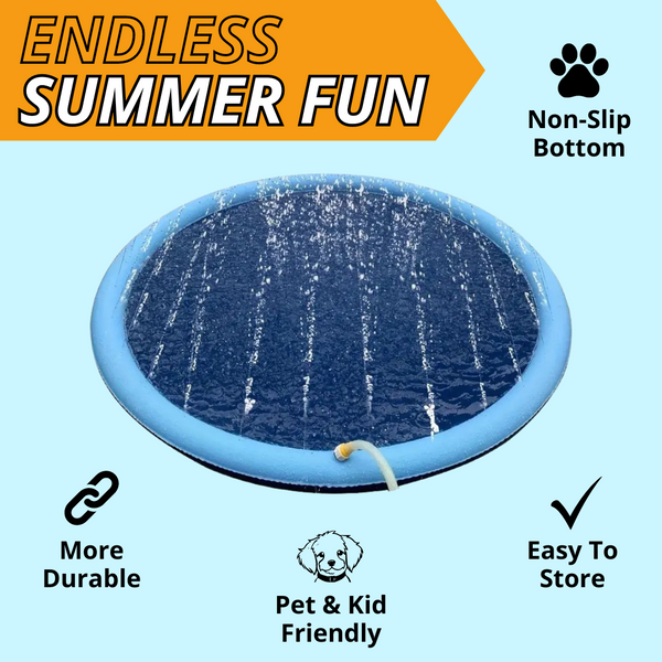 NEW Inflatable Splash Pad Fountain Toy For Dogs