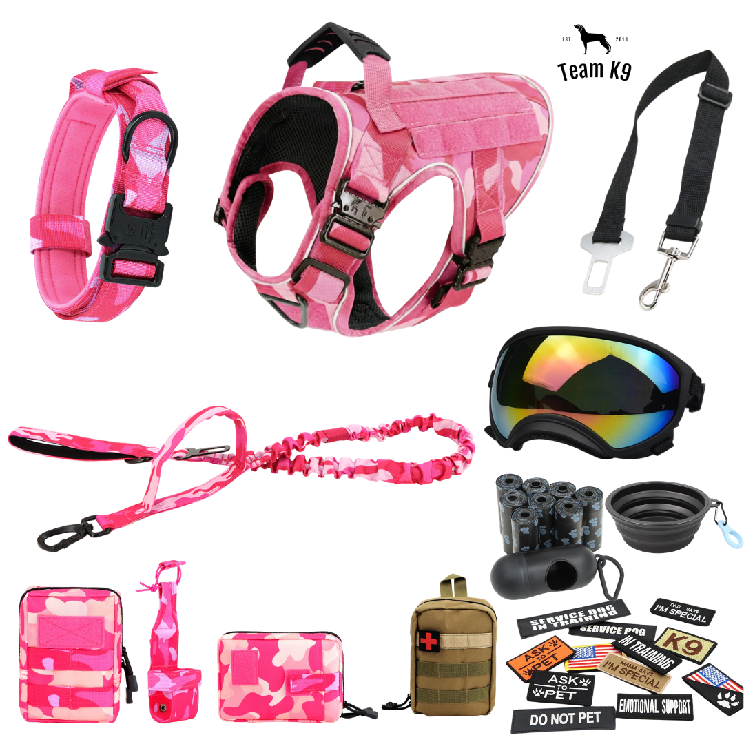 10-In-1 Tactical K9 Harness System - Full Set Dog Harness Bundle