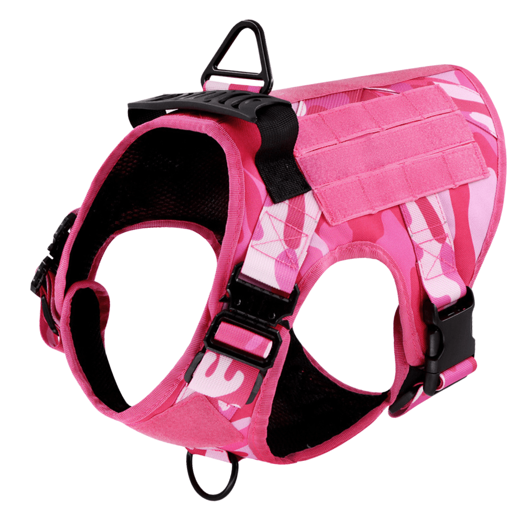 Classic Heavy-Duty Tactical No-Pull Team K9™ Dog Harness With Front & Back D-Rings, Quick-Release Metal-Buckles, Hook & Loop