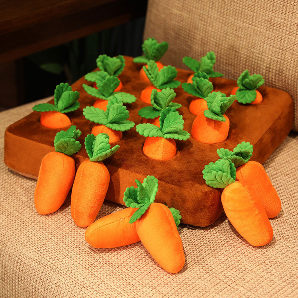 Plush Carrot Craze Dog Foraging Toy & Interactive Puzzle Toy For Small –  Team K9